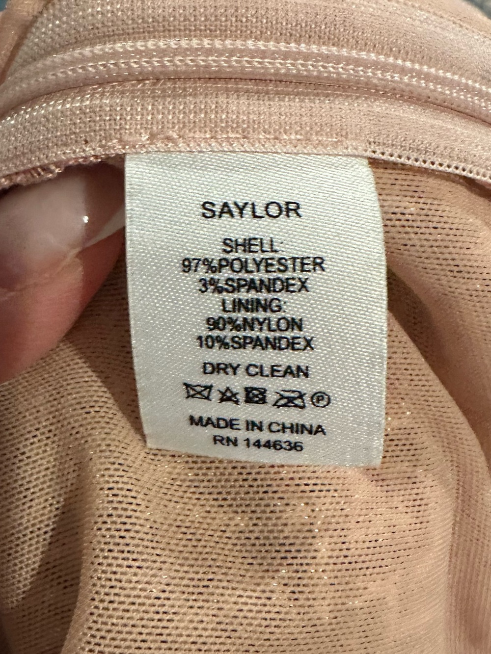 SAYLOR TESS one shoulder cropped long sleeve zigzag sequin stretch top multi XS - Picture 7 of 8